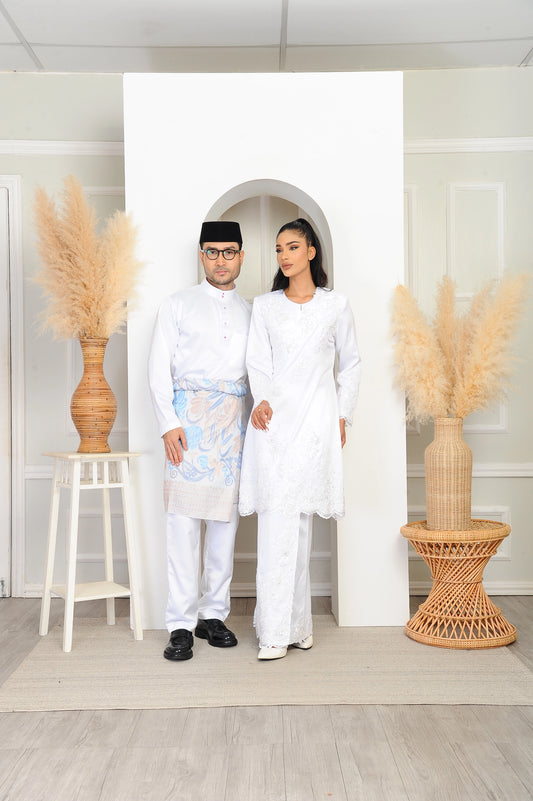 Baju Nikah Couple Set (White)